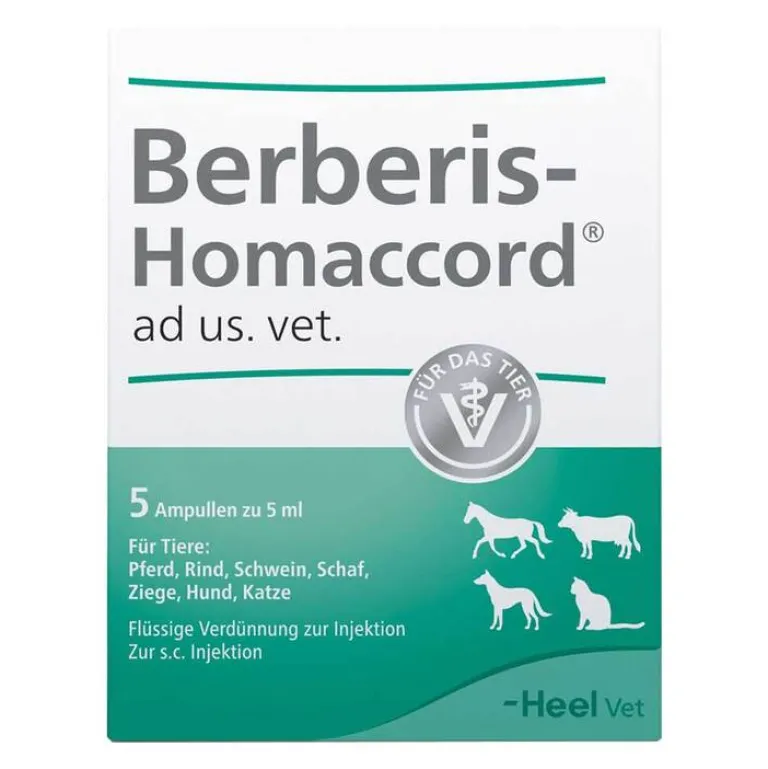 Online Heel Berberis Homaccord Ampullen vet. (für Tiere), 5X5 ml