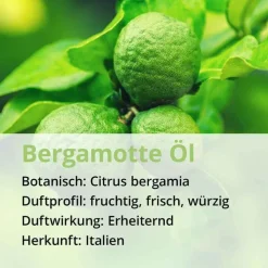 Bergamotte Öl naturrein ätherisch, 10 ml