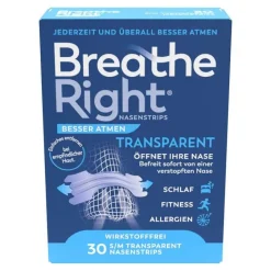 Clearance Breathe Right Nasenpflaster normal transparent , 30 St Nasenpflaster|Schnupfen & Nasennebenhöhlen