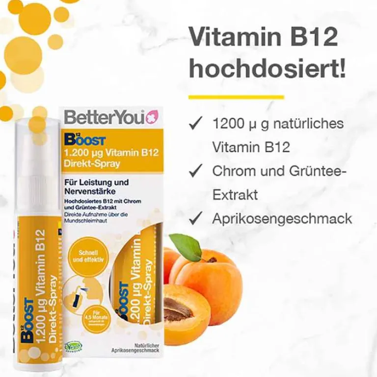 Hot BetterYou Boost Vitamin B12 Direkt-Spray, 25 ml
