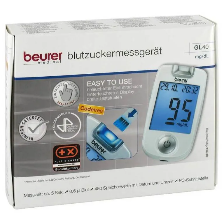 Discount GL40 mg / dl Blutzuckermessgerät codefree, 1 St Blutzuckermessgerät