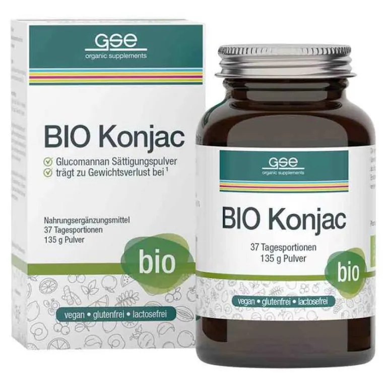 Outlet Bio Konjac Glucomannan Sättigungspulver, 135 g Sonstige Bio Produkte