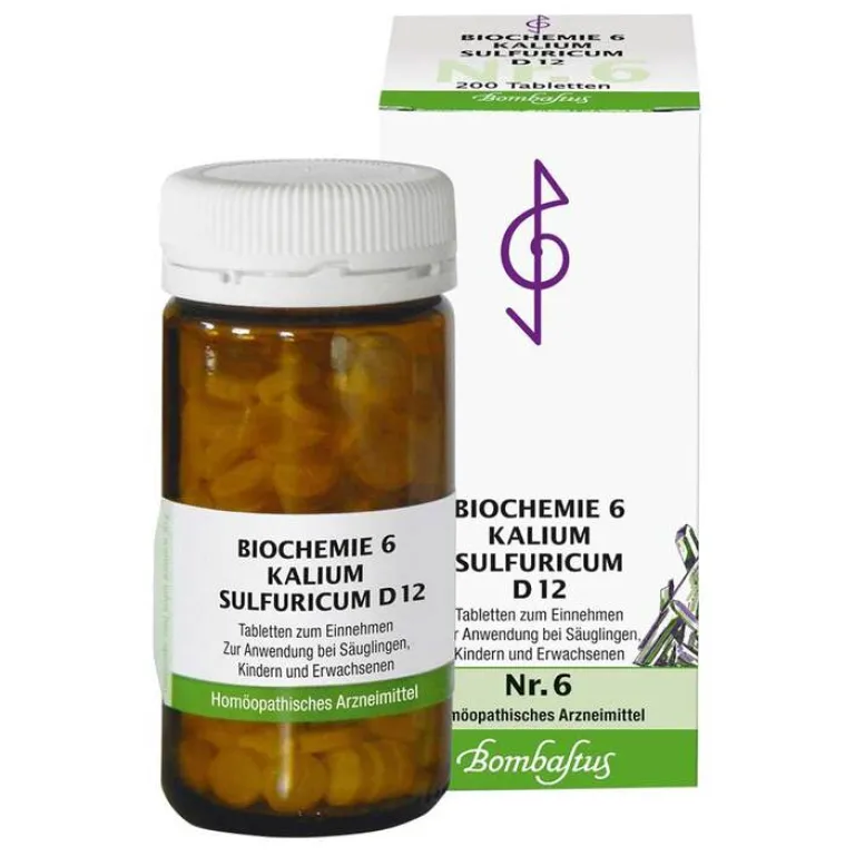 Hot Biochemie 6 Kalium sulfuricum D 12 Tabletten, 200 St Salze 1-12|D 12
