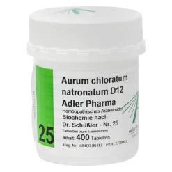Biochemie 25 Aurum chloratum Natrium D12 Tabletten, 400 St Salze 25 - 36