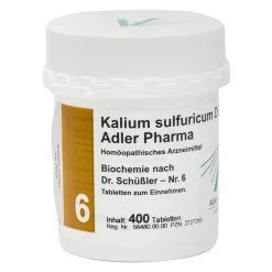New Biochemie 6 Kalium sulfuricum D6 Adl.Ph. Tabletten, 400 St Salze 1-12|D 6