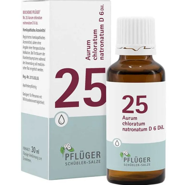 Clearance Pflüger Biochemie 25 Aurum chloratum Natrium D 6 Tropfen, 30 ml