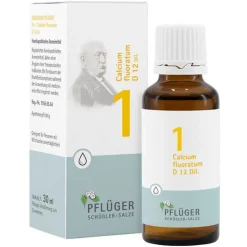 Biochemie Pflüger 1 Calcium fluoratum D 12 Tropfen, 30 ml