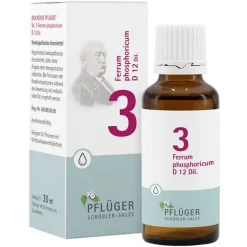 Outlet Pflüger Biochemie 3 Ferrum phosphoricum D 12 Tropfen, 30 ml