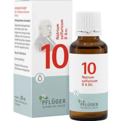 Outlet Pflüger Biochemie 10 Natrium sulfuricum D 6 Tropfen, 30 ml