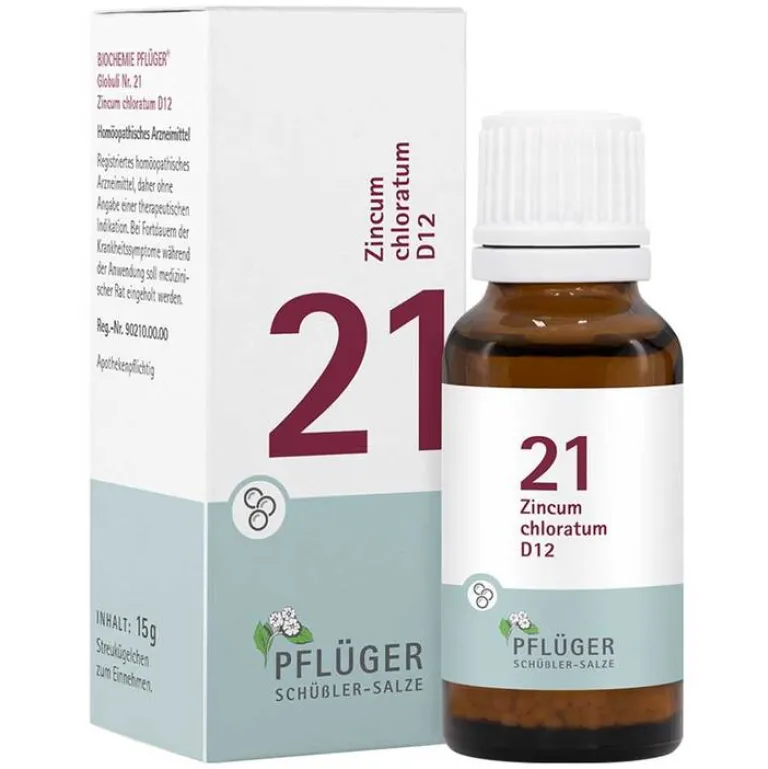 Best Biochemie 21 Zincum chloratum D 12 Globuli, 15 g Salze Als Globuli|D 12