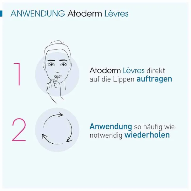 Bioderma Atoderm Levres Baume Lippenbalsam für risssige und sehr trockene Lippen, 15 ml