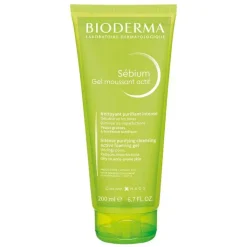 Bioderma Sebium Gel Moussant Actif Reinigungsgel für unreine, ölige, zu Akne neigende Haut, 200 ml