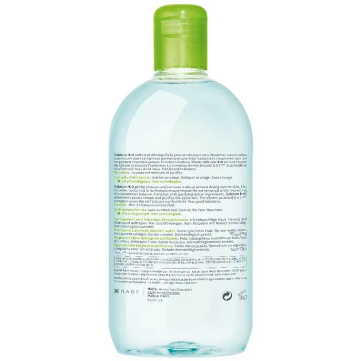 Bioderma Sebium H2O Reinigungslösung für fettige, unreine Haut, 500 ml
