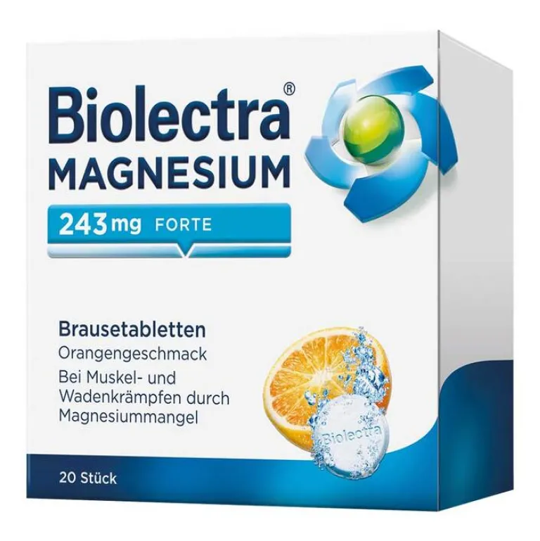 Discount Biolectra ® MAGNESIUM 243 mg forte Brausetabletten Orangengeschmack, 20 St