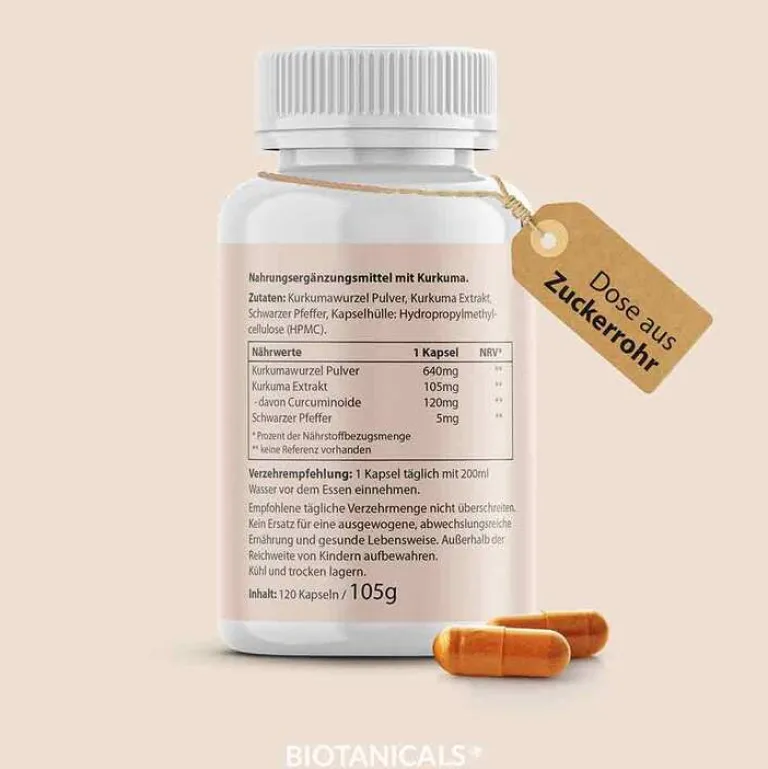 Kurkuma Kapseln, 120 St Kurkuma Kapseln