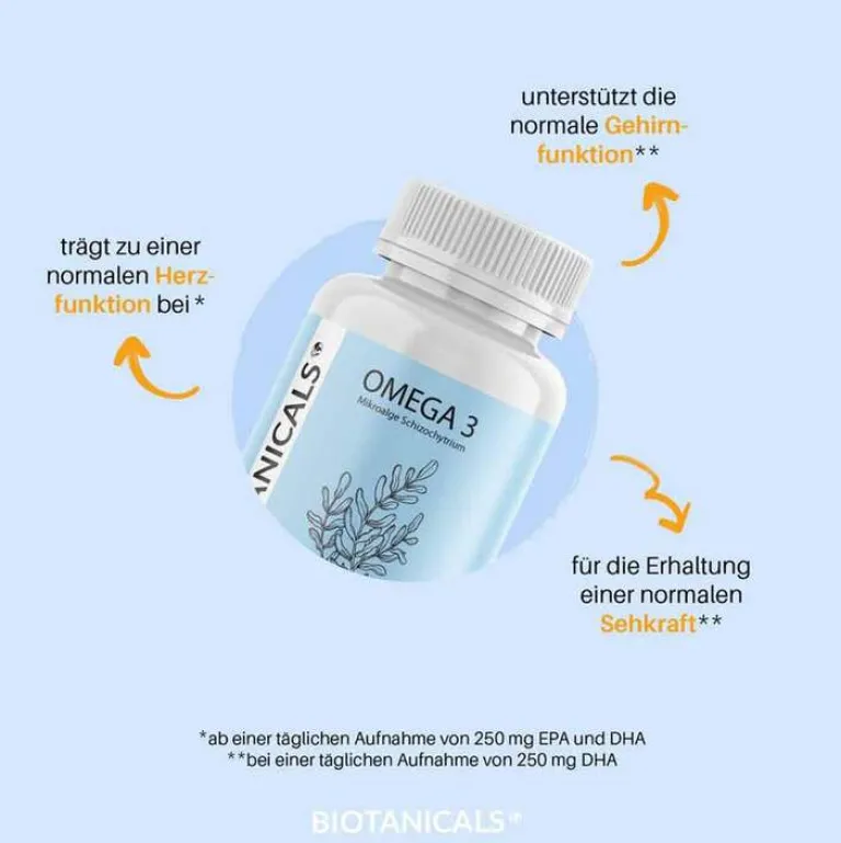 Outlet Biotanicals Omega-3 aus Algen vegan plant-based, 120 St