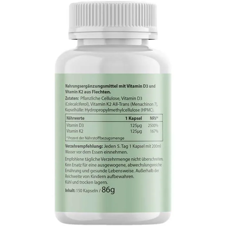 Discount Vitamin D3 + K2 Kapseln, 150 St Vitamin K|Vitamin D (Colecalciferol)