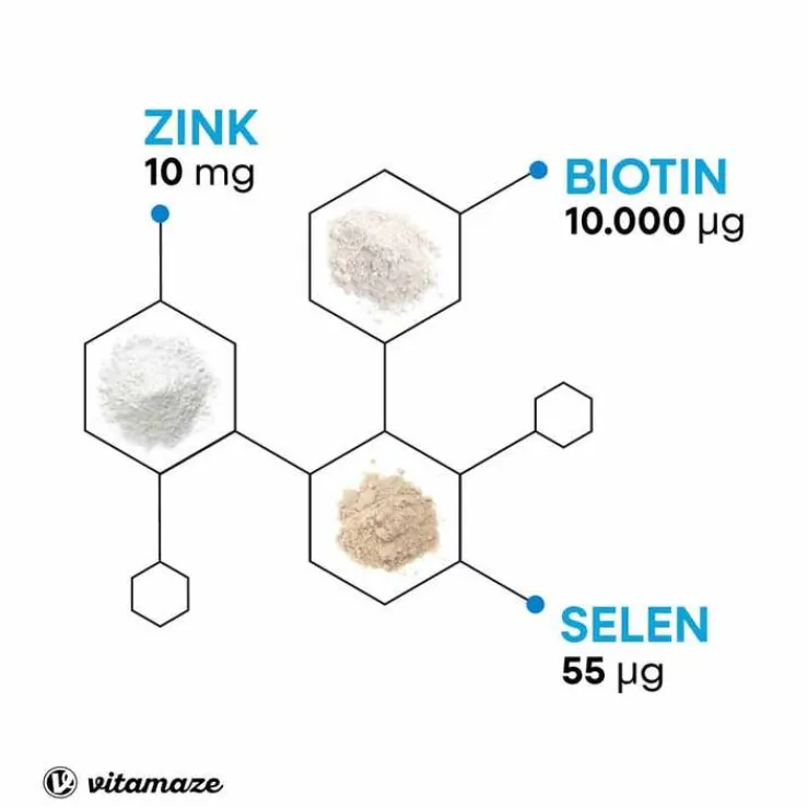 Biotin 10 mg hochdosiert + Zink + Selen Tabletten, 480 St