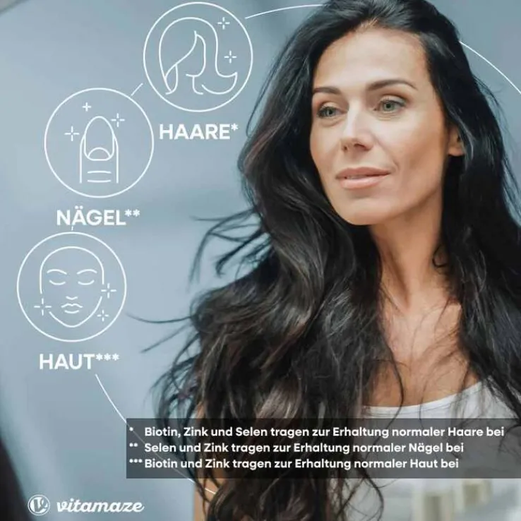 Biotin 10 mg hochdosiert + Zink + Selen Tabletten, 480 St