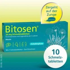 Hot 20 mg Schmelztabletten, 10 St Bilastin|Allergie Tabletten