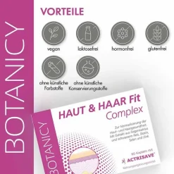 Outlet Botanicy Haut & Haar Fit Complex mit Actrisave Kapseln, 60 St Mikronährstoffe