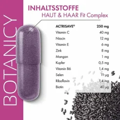 Outlet Botanicy Haut & Haar Fit Complex mit Actrisave Kapseln, 60 St Mikronährstoffe