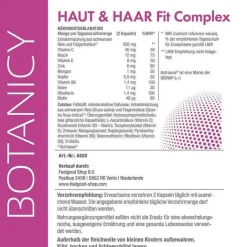 Outlet Botanicy Haut & Haar Fit Complex mit Actrisave Kapseln, 60 St Mikronährstoffe