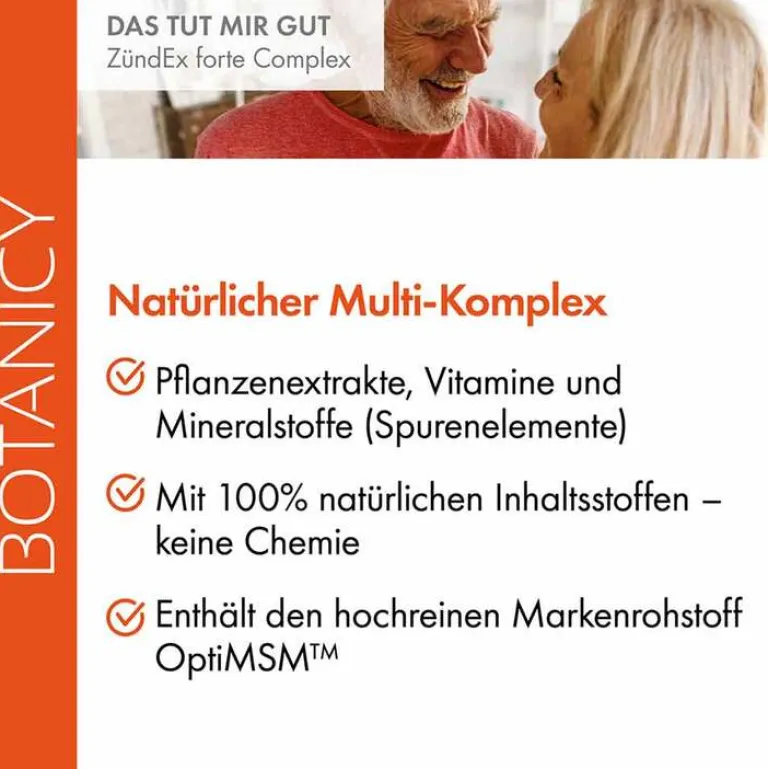 Best Botanicy Zündex forte Complex mit Optimsm Kapseln, 60 St Msm Schwefel