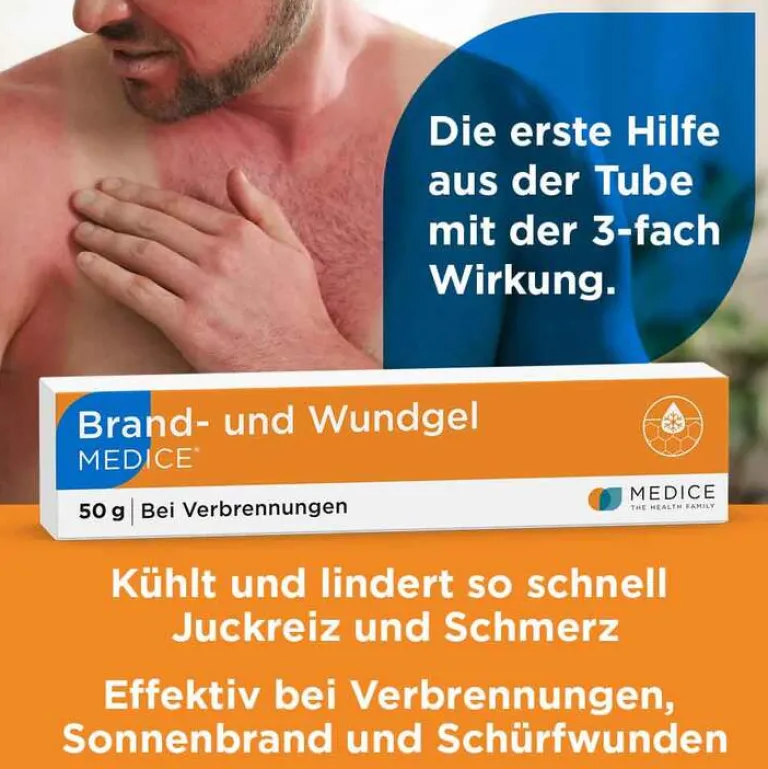 Medice Brand- und Wundgel bei Verbrennungen, 50 g