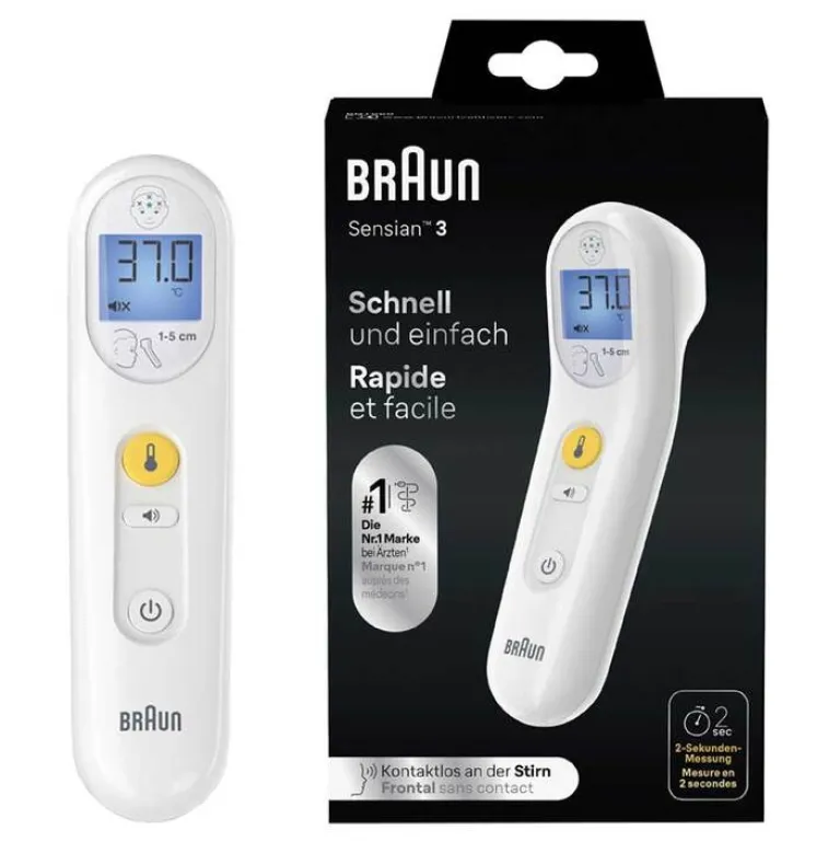 Clearance 3 kontaktloses Thermometer, 1 St Fieberthermometer