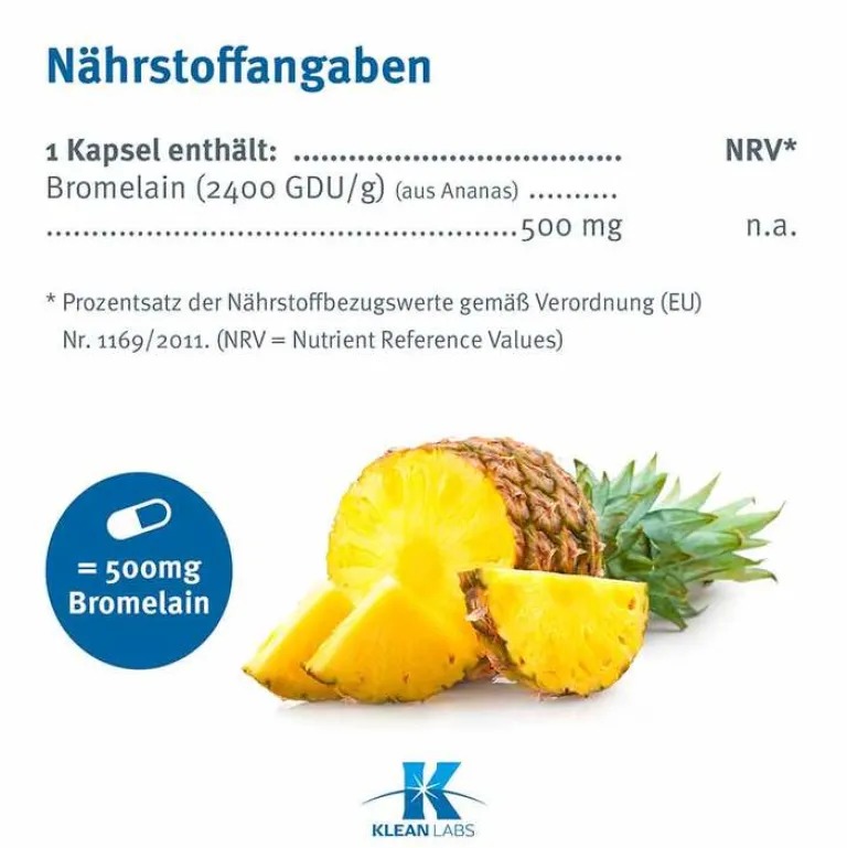 New Klean Labs Bromelain 500 mg Kapseln, 60 St