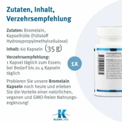 New Klean Labs Bromelain 500 mg Kapseln, 60 St