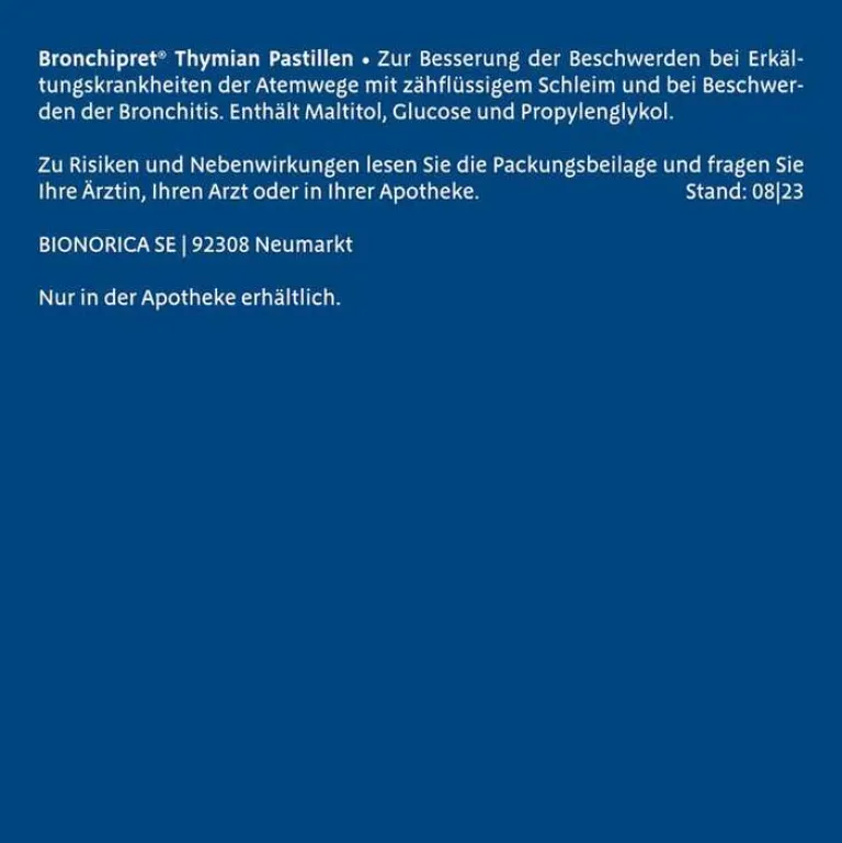 Outlet Bronchipret Thymian Pastille, 30 St