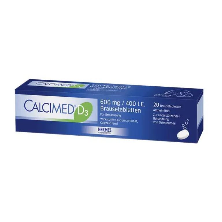 Hot Calcimed D3 600 mg / 400 I.E. Brausetabletten, 20 St