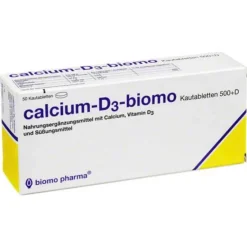 Hot Calcium D3 biomo Kautabletten 500 + D, 50 St Calcium