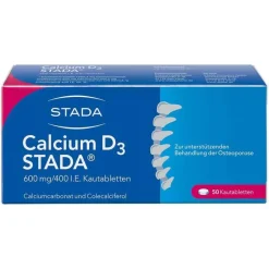 Online Calcium D3 ® 600 mg/400 I.E. Kautabletten, 50 St Calcium|Wechseljahre Medikamente