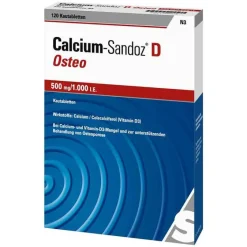 Online Calcium-Sandoz Calcium Sandoz D Osteo 500 mg / 1.000 I.E. Kautabletten , 120 St