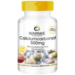 Outlet Warnke Calciumcarbonat 500 Kautabletten, 100 St
