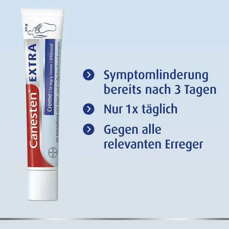 Canesten EXTRA Creme gegen Haut- und Fußpilzerkrankungen, 2x50 g