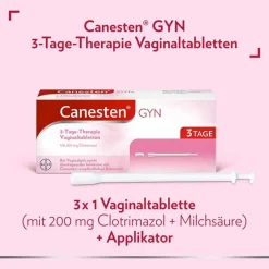 Outlet Canesten ® GYN 3-Tage-Therapie Vaginaltabletten zur Behandlung von Scheidenpilz, 3 St