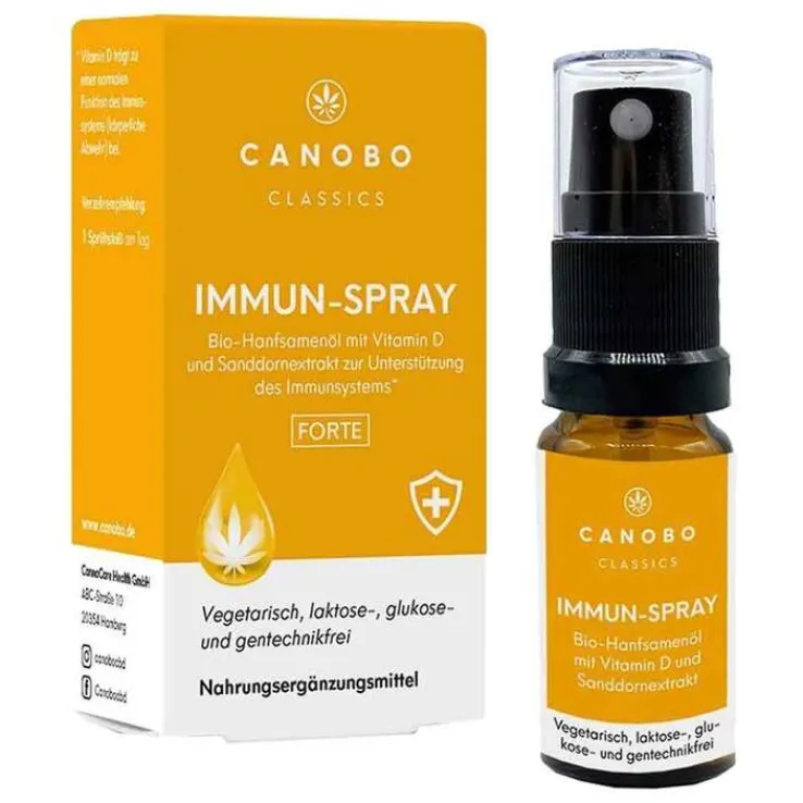 Canobo Bio-Hanfsamenöl Immun-Spray Vitamin D, 10 ml