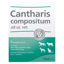Clearance Cantharis Compositum Ampullen vet. (für Tiere), 5 St Biologische Heilmittel Heel Gmbh