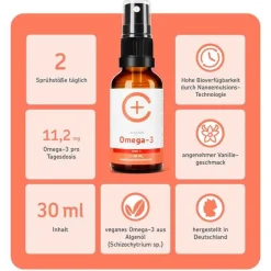 Outlet Omega-3 Algenöl DHA + EPA vegan Spray, 30 ml Algenöl