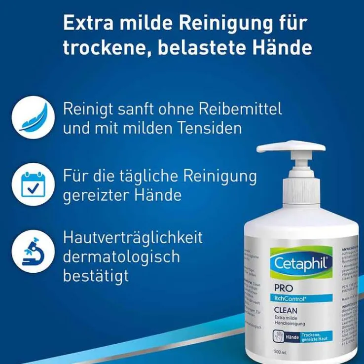 Cetaphil Pro Itch Control Clean extra milde Handreinigung , 236 ml