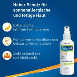 Sale Cetaphil Sun sensitive Gel-Spray SPF 30 Sonnenschutz, 150 ml