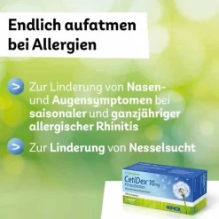 Hot 10 mg Filmtabletten, 100 St Cetirizin|Allergie Tabletten