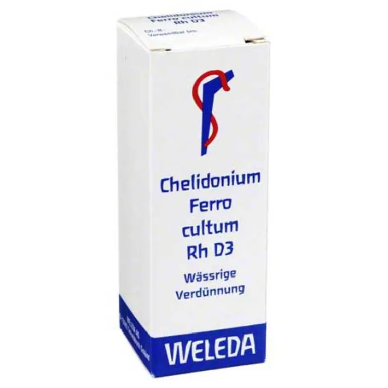 New Weleda Chelidonium Ferro Cultum Rh D 3 Dilution, 20 ml