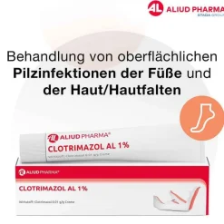 New CLOTRIMAZOL AL 1% Creme, 20 g Hautpilz Creme|Fußpilz Creme