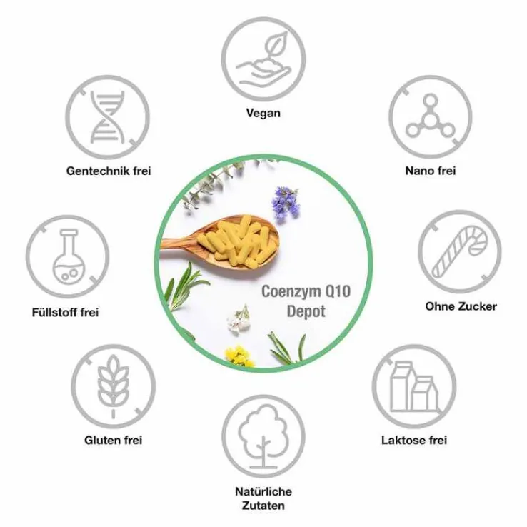 Coenzym Q10 Ubichinon Komplex 200 mg vegan Kapseln, 120 St