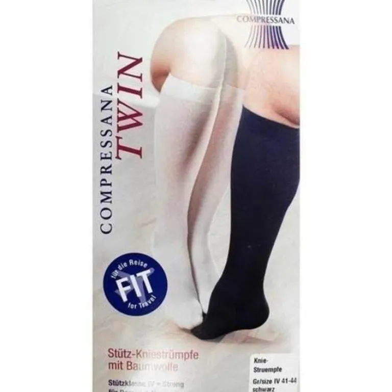 Discount Compressana Twin Kniestrümpfe 4 schwarz, 2 St